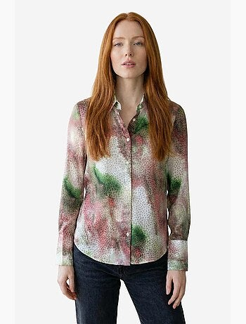 Camicia a maniche lunghe con bottoni e stampa astratta my fashion