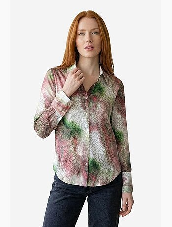 Camicia a maniche lunghe con bottoni e stampa astratta my fashion