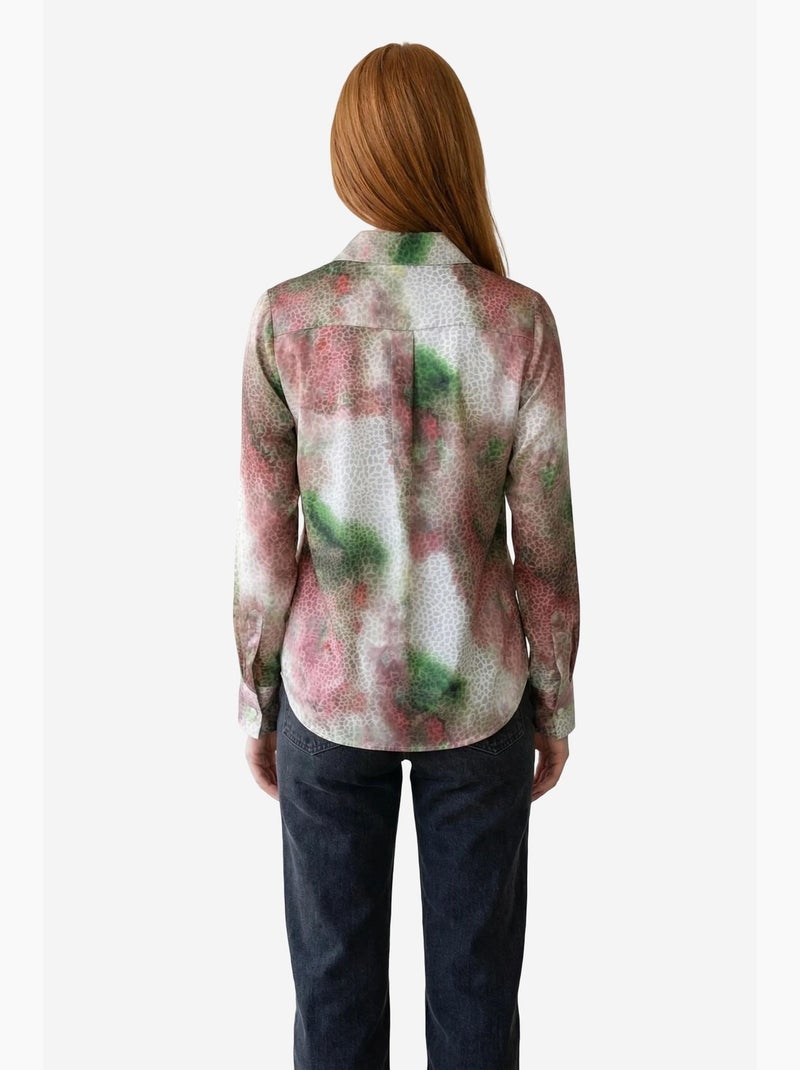 Camicia a maniche lunghe con bottoni e stampa astratta my fashion Magenta - Kiabi