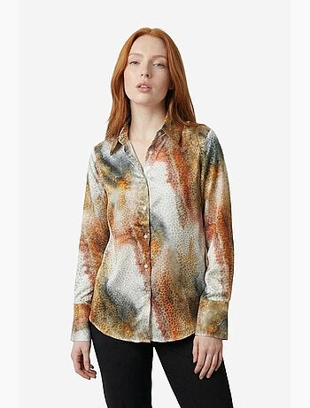 Camicia a maniche lunghe con bottoni e stampa astratta my fashion