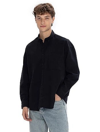 Camicia a maniche lunghe con bottoni giesto