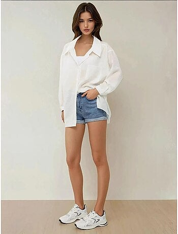 Camicia a maniche lunghe con colletto a camicia e vestibilità rilassata hiccup