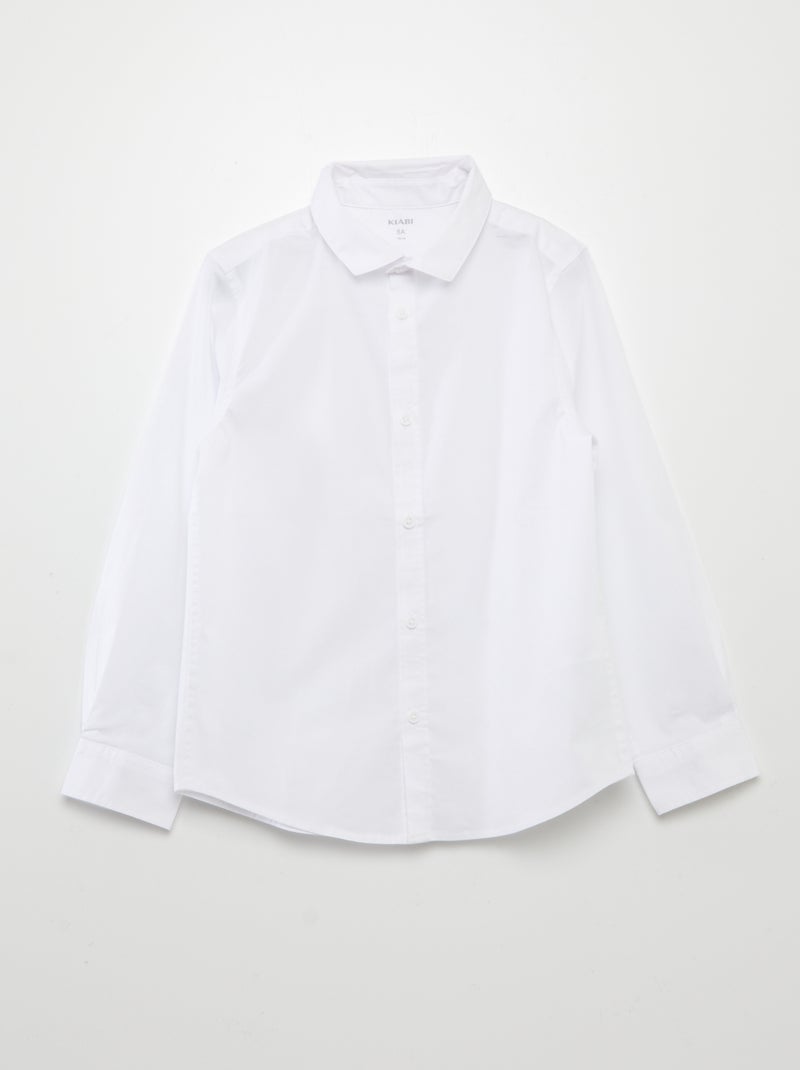 Camicia a maniche lunghe con cravatta bianco - Kiabi