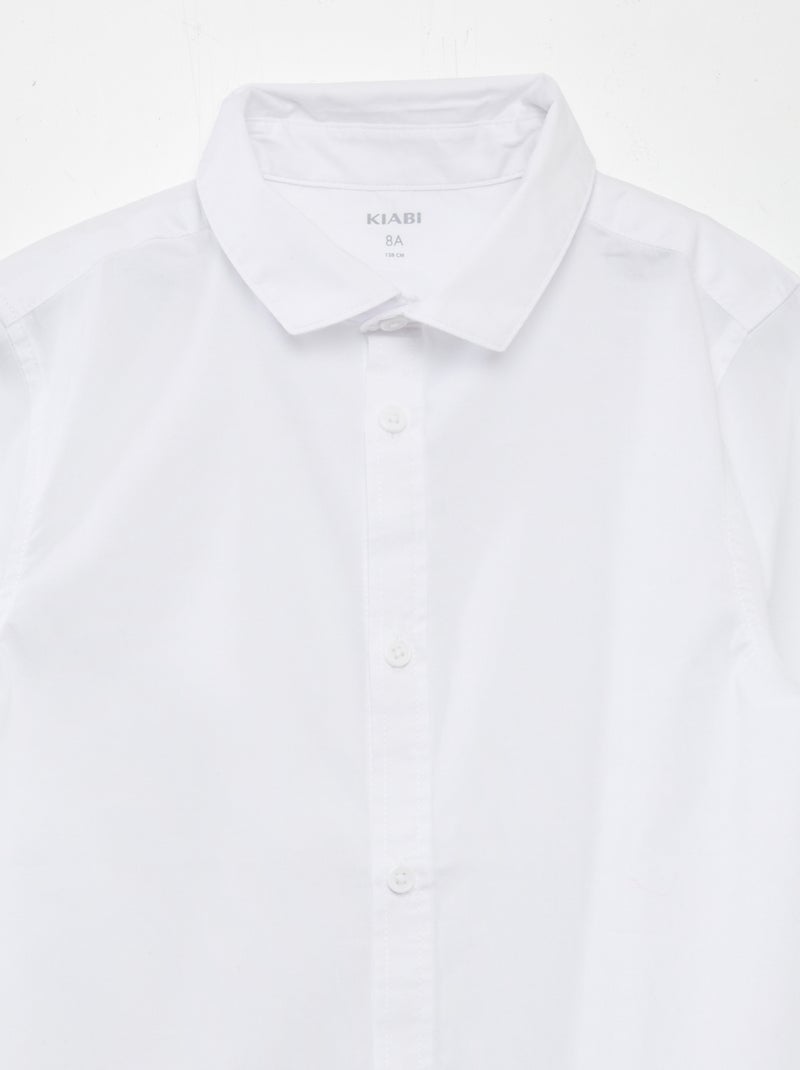 Camicia a maniche lunghe con cravatta bianco - Kiabi
