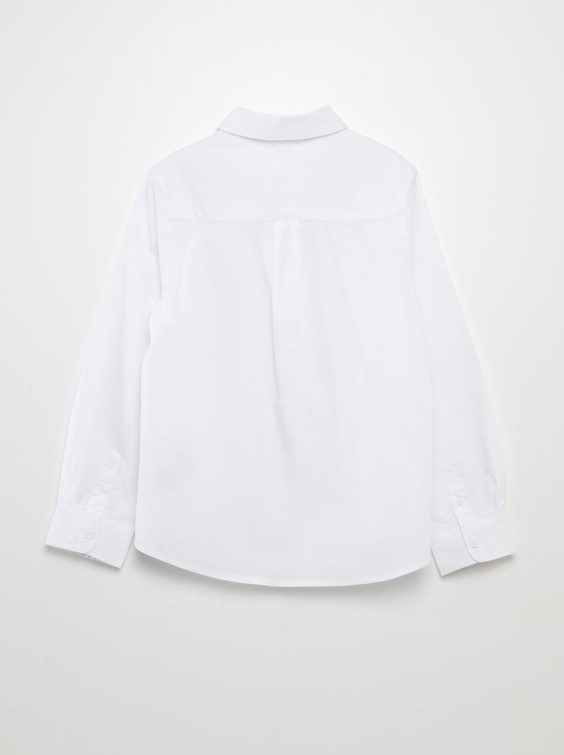 Camicia a maniche lunghe con cravatta bianco - Kiabi