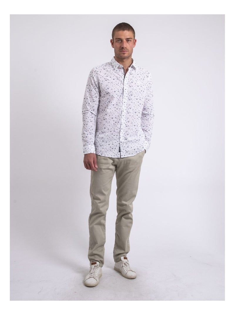 Camicia a maniche lunghe con motivi DOGABIN Bianco - Kiabi