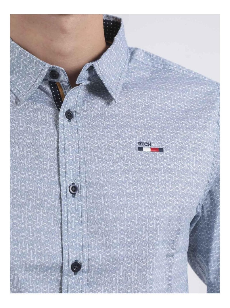 Camicia a maniche lunghe con motivi TERALIX Bianco - Kiabi