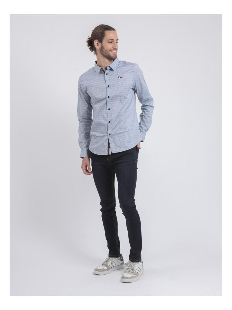 Camicia a maniche lunghe con motivi TERALIX Bianco - Kiabi