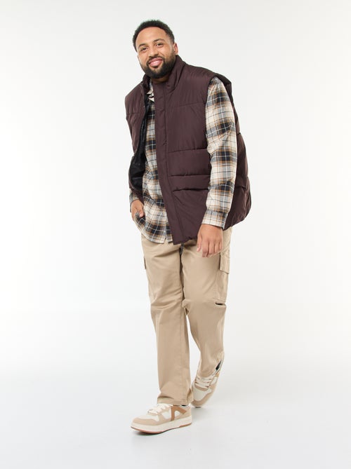 Camicia a maniche lunghe con motivo a quadri - Kiabi