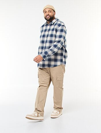 Camicia a maniche lunghe con motivo a quadri