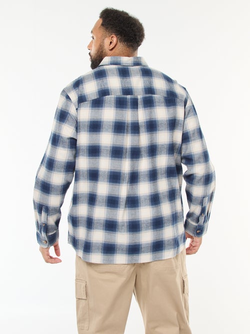 Camicia a maniche lunghe con motivo a quadri - Kiabi