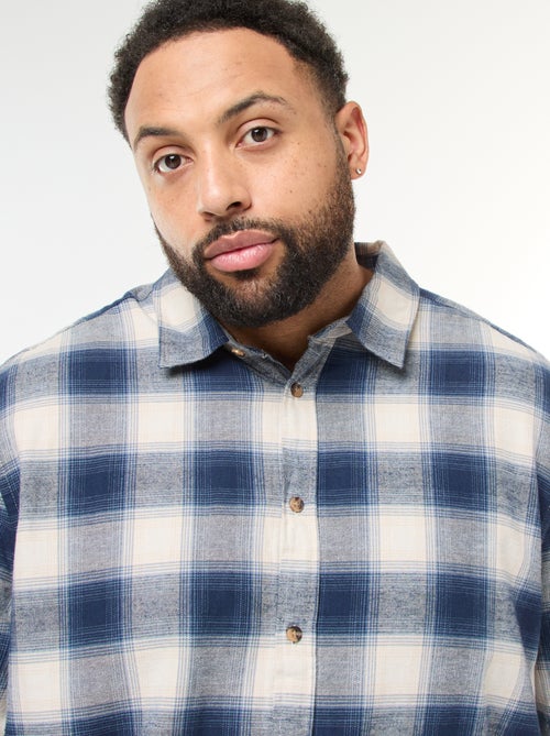 Camicia a maniche lunghe con motivo a quadri - Kiabi