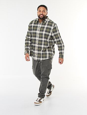 Camicia a maniche lunghe con motivo a quadri