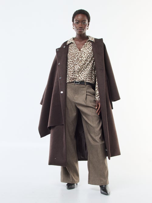 Camicia a maniche lunghe con motivo leopardato 'JDY' - Kiabi