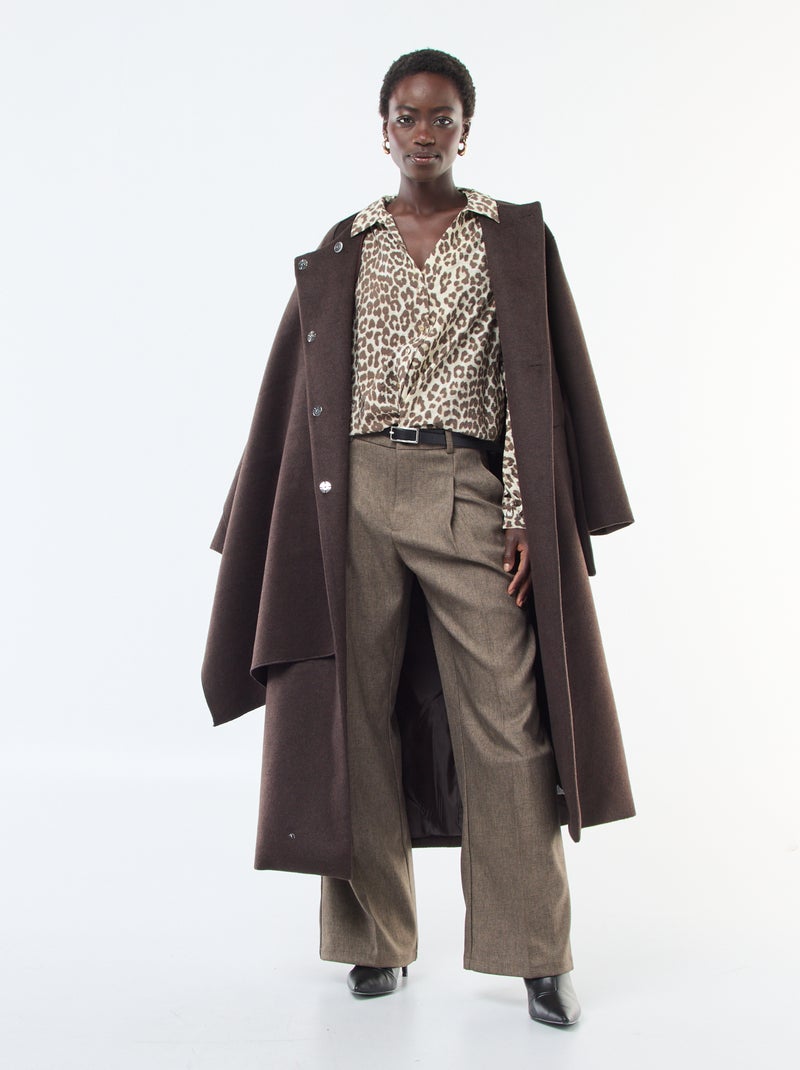 Camicia a maniche lunghe con motivo leopardato 'JDY' Bianco - Kiabi