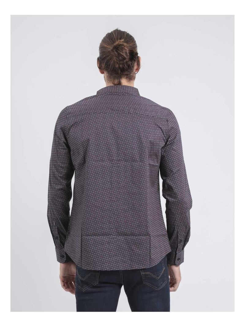 Camicia a maniche lunghe con motivo TRIXI Blu marino - Kiabi