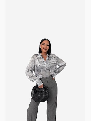 Camicia a maniche lunghe con stampa astratta my fashion