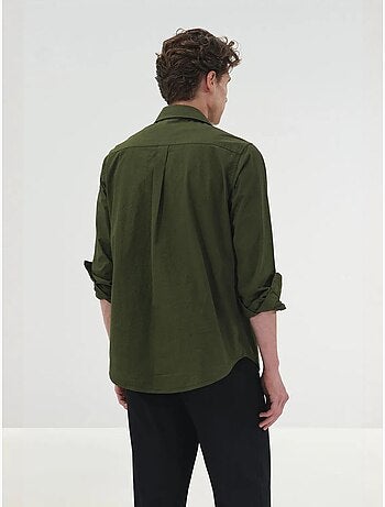 Camicia a maniche lunghe con stampa testuale ricamata giesto