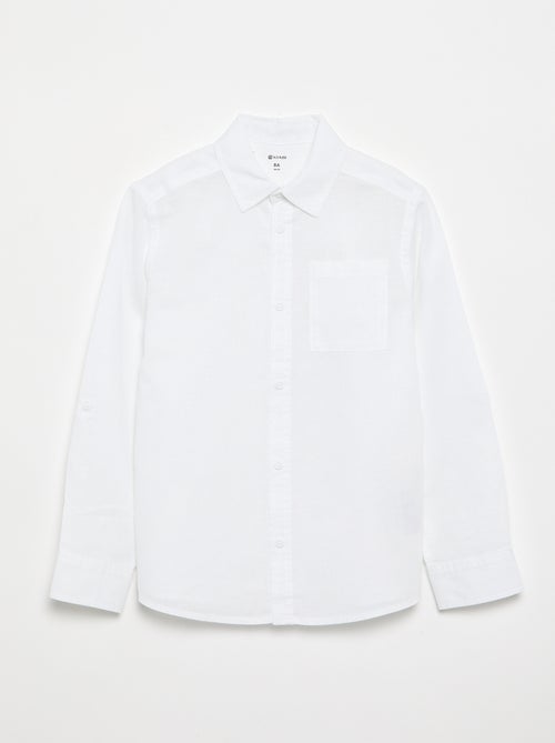 Camicia a maniche lunghe con taschino sul petto - Kiabi Camicia a maniche lunghe con taschino sul petto - Kiabi