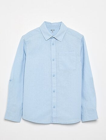 Camicia a maniche lunghe con taschino sul petto