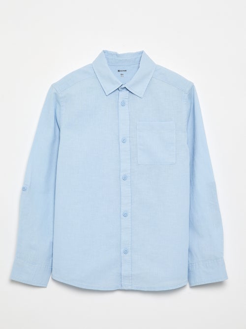 Camicia a maniche lunghe con taschino sul petto - Kiabi Camicia a maniche lunghe con taschino sul petto - Kiabi