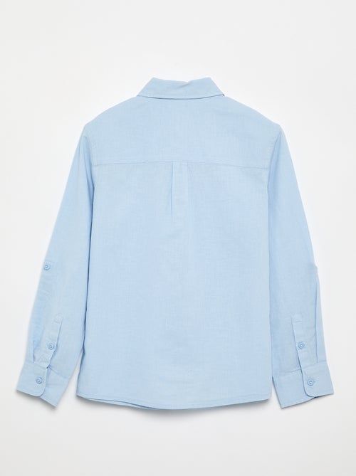 Camicia a maniche lunghe con taschino sul petto - Kiabi Camicia a maniche lunghe con taschino sul petto - Kiabi