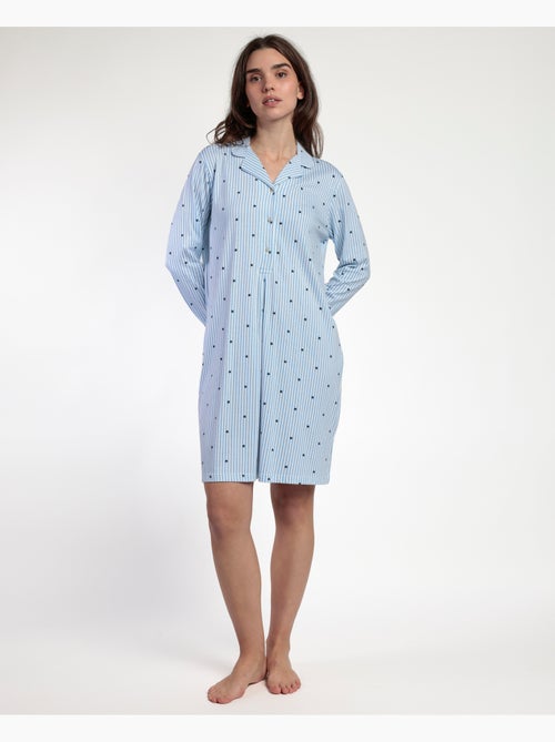 Camicia a maniche lunghe da donna ADMAS CLASSIC con stampa a righe e stelle - Kiabi Camicia a maniche lunghe da donna ADMAS CLASSIC con stampa a righe e stelle - Kiabi