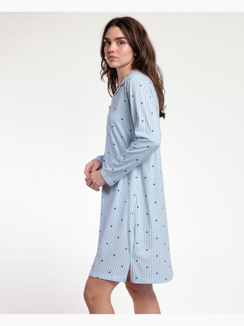 Camicia a maniche lunghe da donna ADMAS CLASSIC con stampa a righe e stelle - Kiabi Camicia a maniche lunghe da donna ADMAS CLASSIC con stampa a righe e stelle - Kiabi