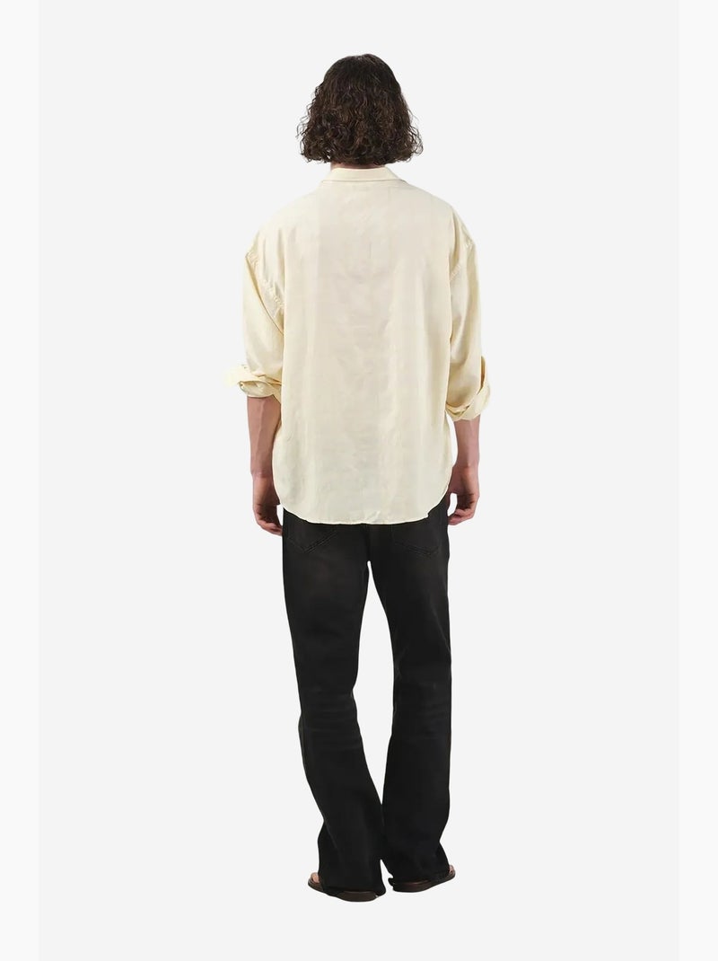 Camicia a maniche lunghe dalla vestibilità rilassata giesto Ecru - Kiabi