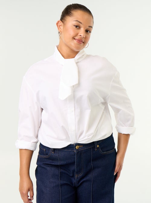 Camicia a maniche lunghe e collo a lavallière - Kiabi