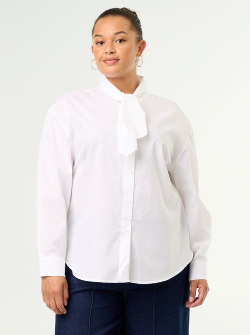 Camicia a maniche lunghe e collo a lavallière - Kiabi