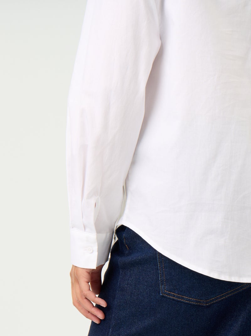 Camicia a maniche lunghe e collo a lavallière Bianco - Kiabi