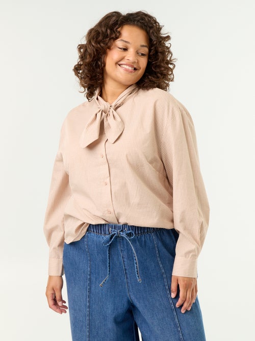 Camicia a maniche lunghe e collo lavallière - Kiabi