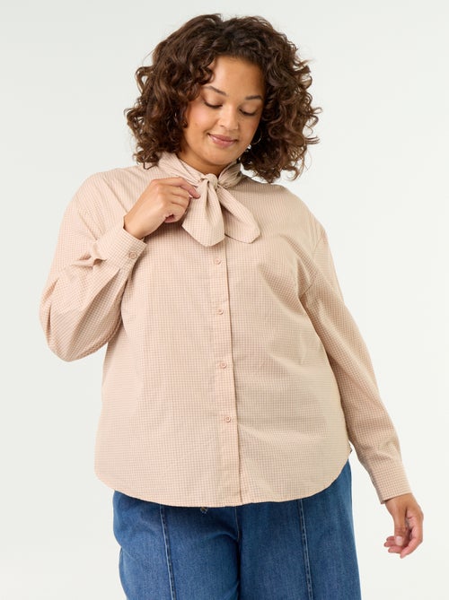 Camicia a maniche lunghe e collo lavallière - Kiabi