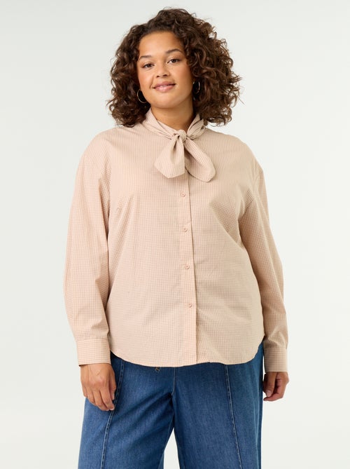 Camicia a maniche lunghe e collo lavallière - Kiabi