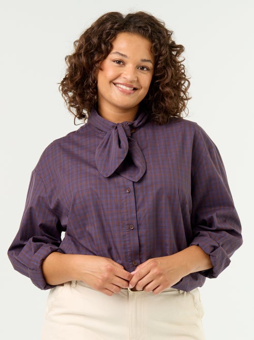 Camicia a maniche lunghe e collo lavallière - Kiabi