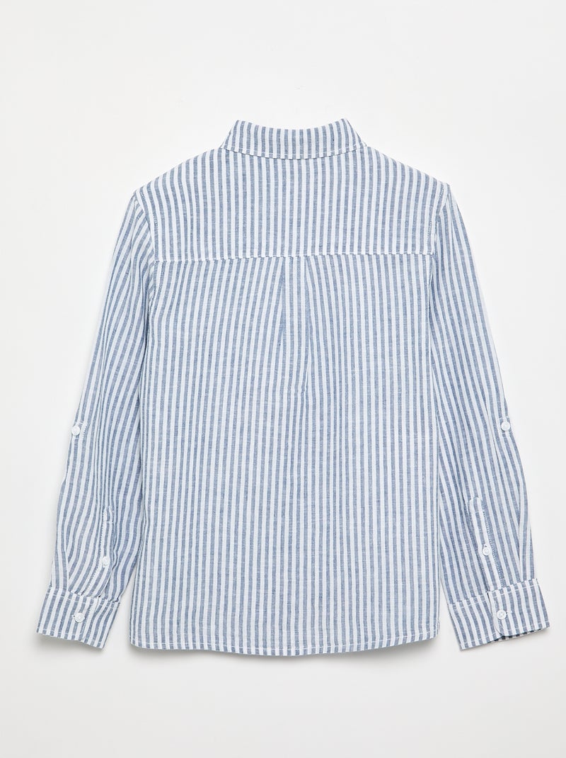 Camicia a maniche lunghe e taschino sul petto Bianco - Kiabi