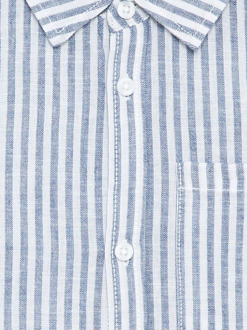 Camicia a maniche lunghe e taschino sul petto Bianco - Kiabi