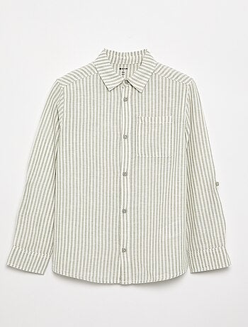 Camicia a maniche lunghe con taschino sul petto