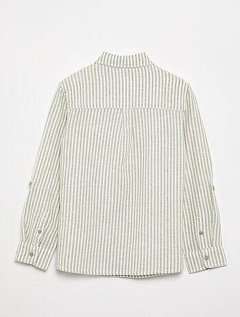 Camicia a maniche lunghe con taschino sul petto