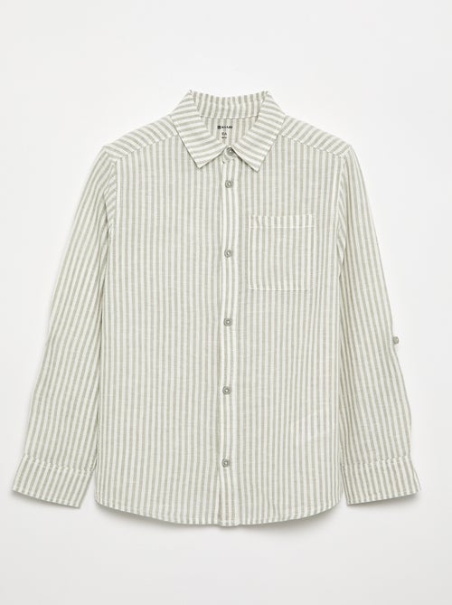 Camicia a maniche lunghe e taschino sul petto - Kiabi