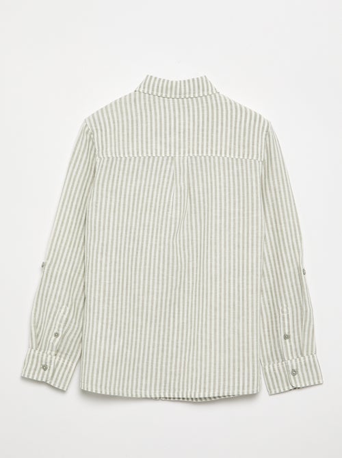 Camicia a maniche lunghe e taschino sul petto - Kiabi