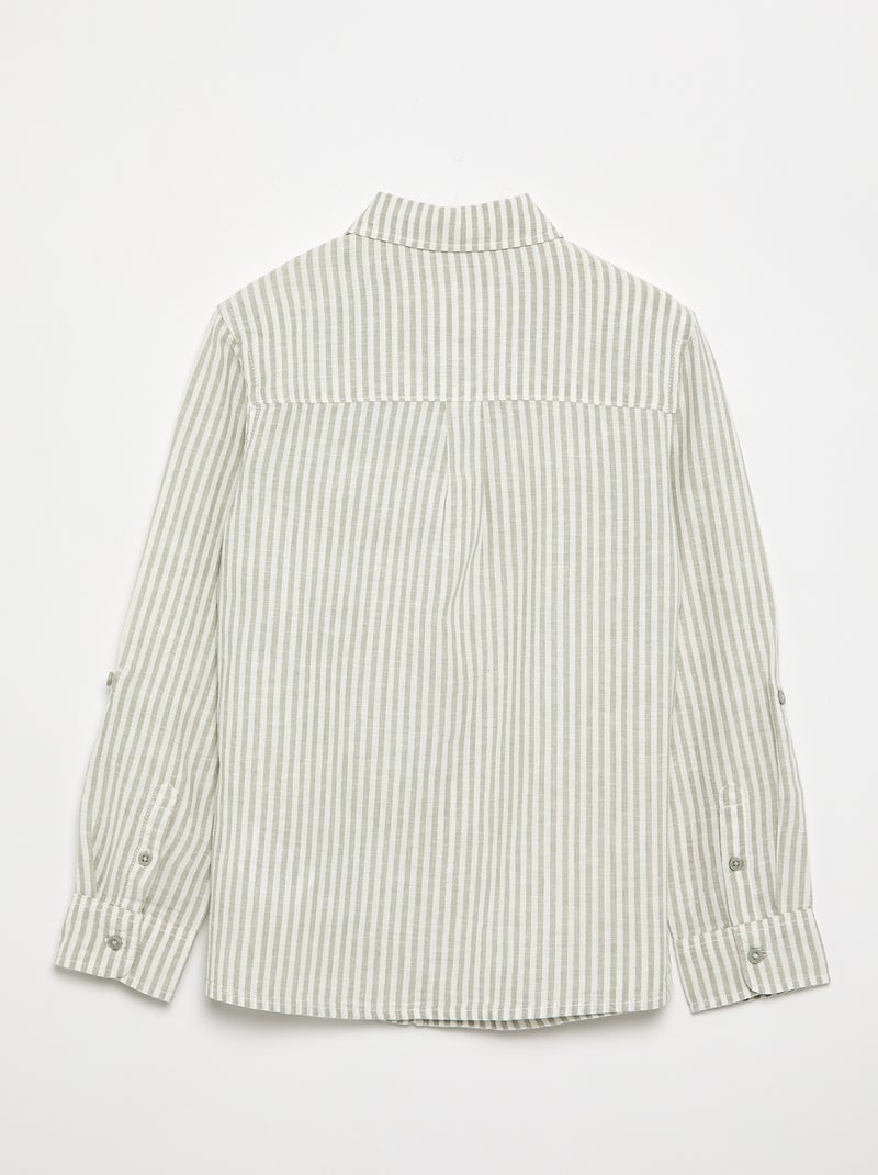 Camicia a maniche lunghe e taschino sul petto Bianco - Kiabi