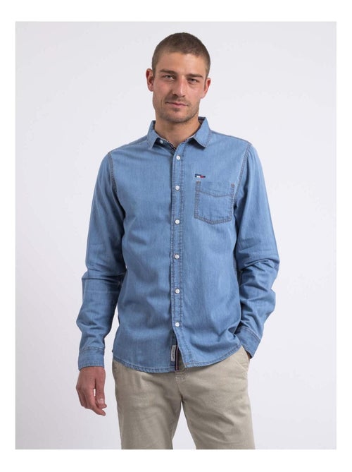 Camicia a maniche lunghe effetto denim DENVIK - Kiabi Camicia a maniche lunghe effetto denim DENVIK - Kiabi