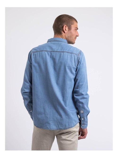 Camicia a maniche lunghe effetto denim DENVIK - Kiabi Camicia a maniche lunghe effetto denim DENVIK - Kiabi