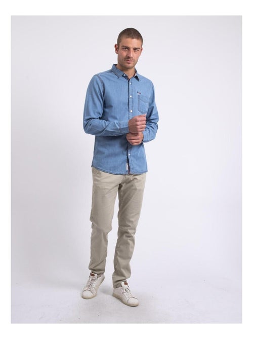 Camicia a maniche lunghe effetto denim DENVIK - Kiabi Camicia a maniche lunghe effetto denim DENVIK - Kiabi
