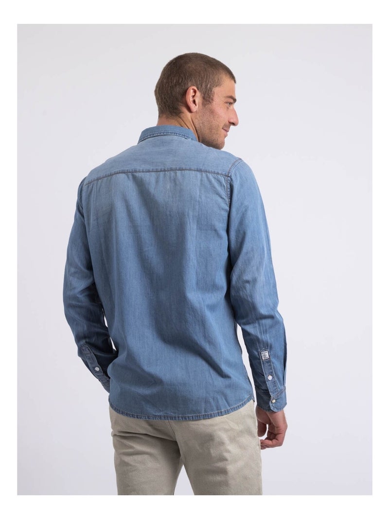 Camicia a maniche lunghe effetto denim DERKO Blu - Kiabi