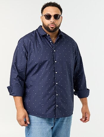 Camicia a maniche lunghe a fantasia