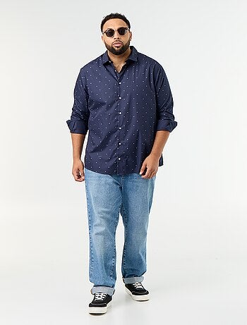 Camicia a maniche lunghe a fantasia