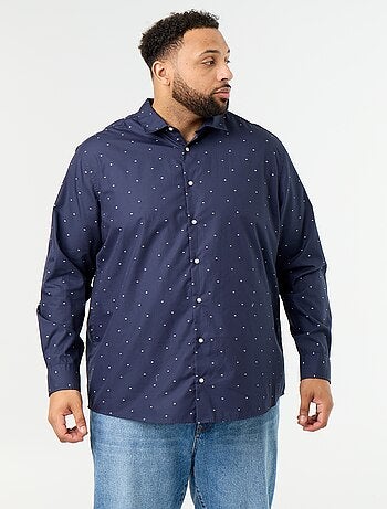 Camicia a maniche lunghe a fantasia